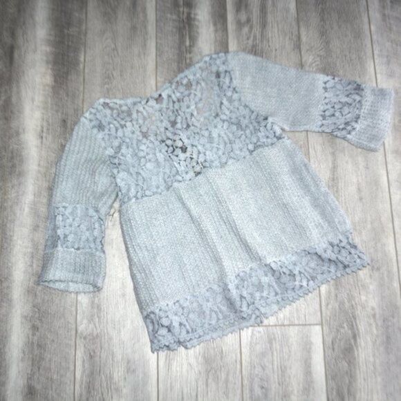 LOLA MADE IN ITALY - 3/4 Open Lace Cardigan - Picture 3 of 3